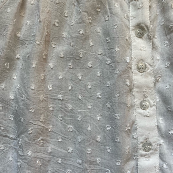 Garnet Hill Elbow-Sleeve Swiss-Dot Blouse - Picture 3 of 4